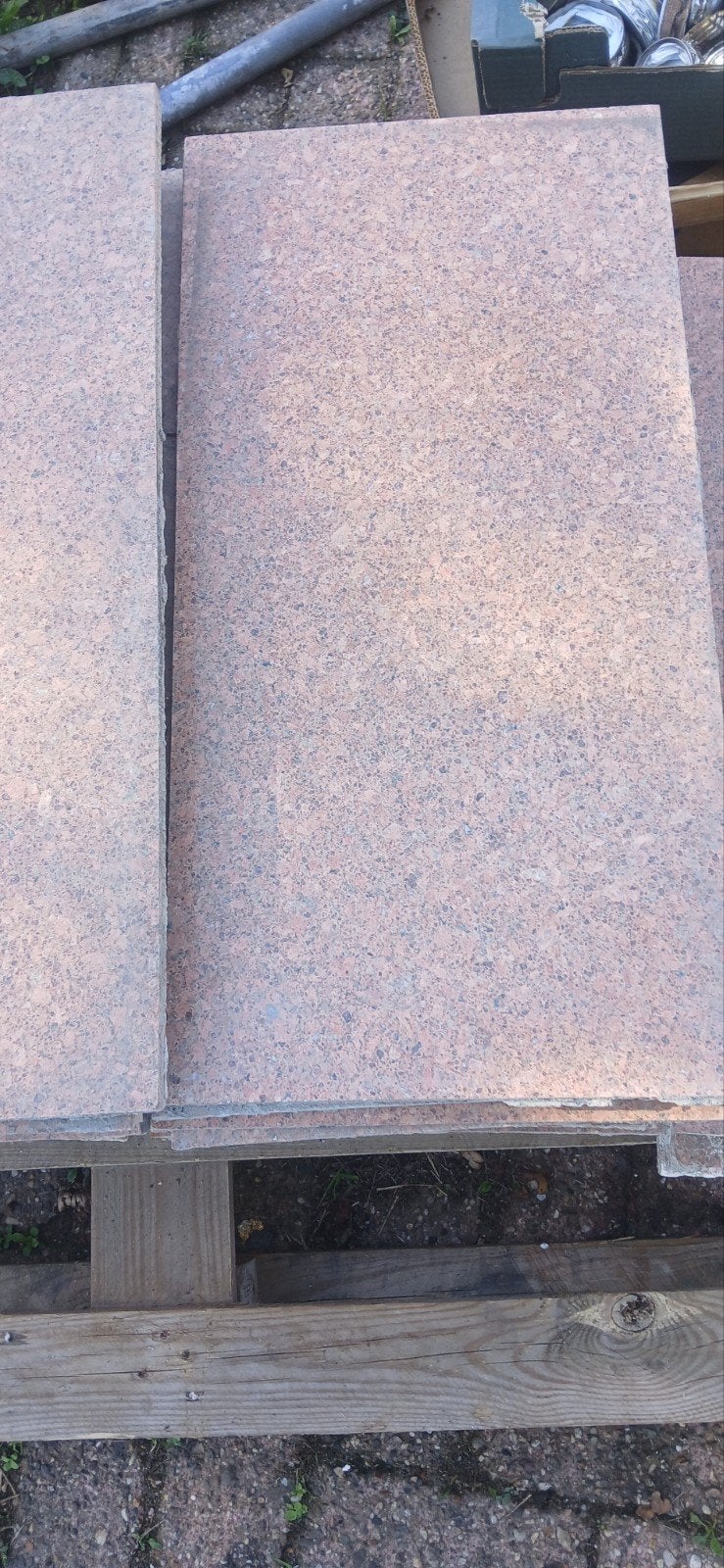 Roodmarmeren tegels 60x30x1cm - 50 stuks, Ophalen