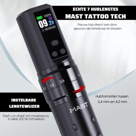 Draadloze Tattoo Pen – Tattoo Machine – Rotatie Tattoo Gun, Corvance B.V., Verzenden, Nieuw, Corvancebol@gmail.com