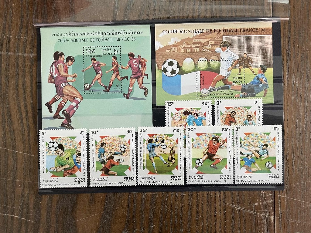 postzegels thema voetbal kaart 208, Verzenden, Postfris, Sport