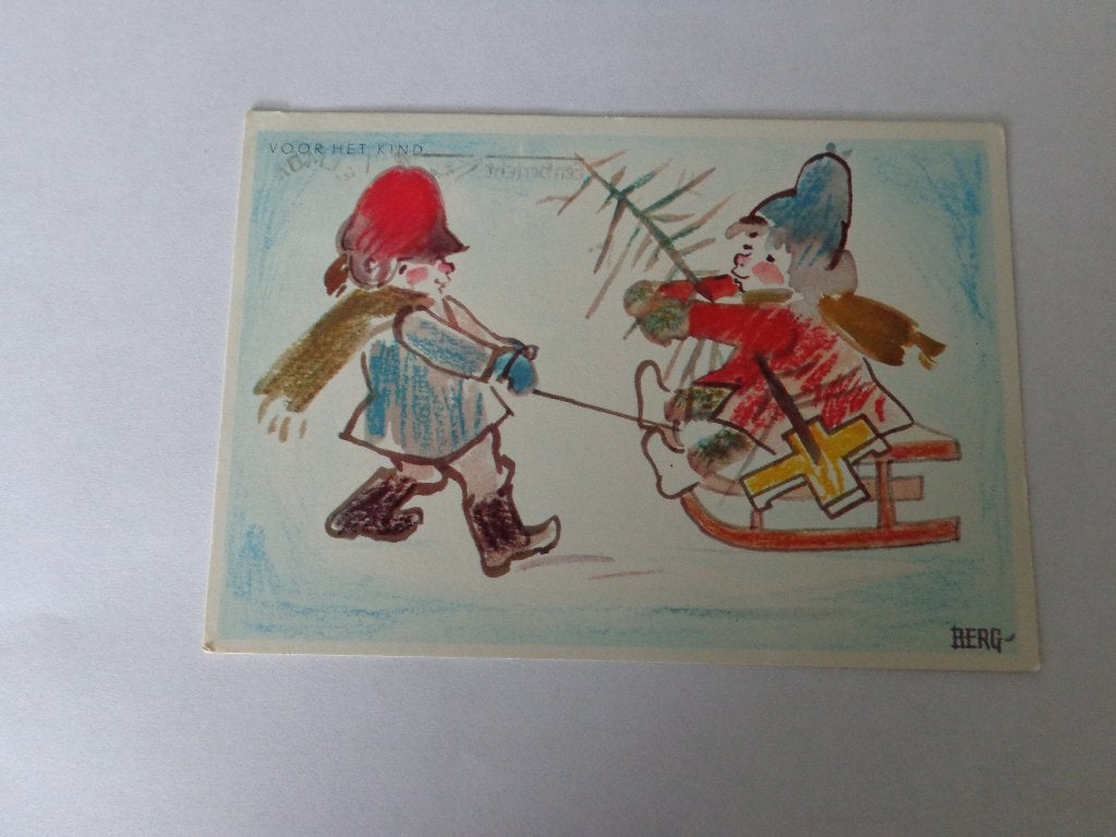 Kaart "Voor het kind" uit 1956, Ophalen of Verzenden, 1940 tot 1960, Gelopen, Kinderen