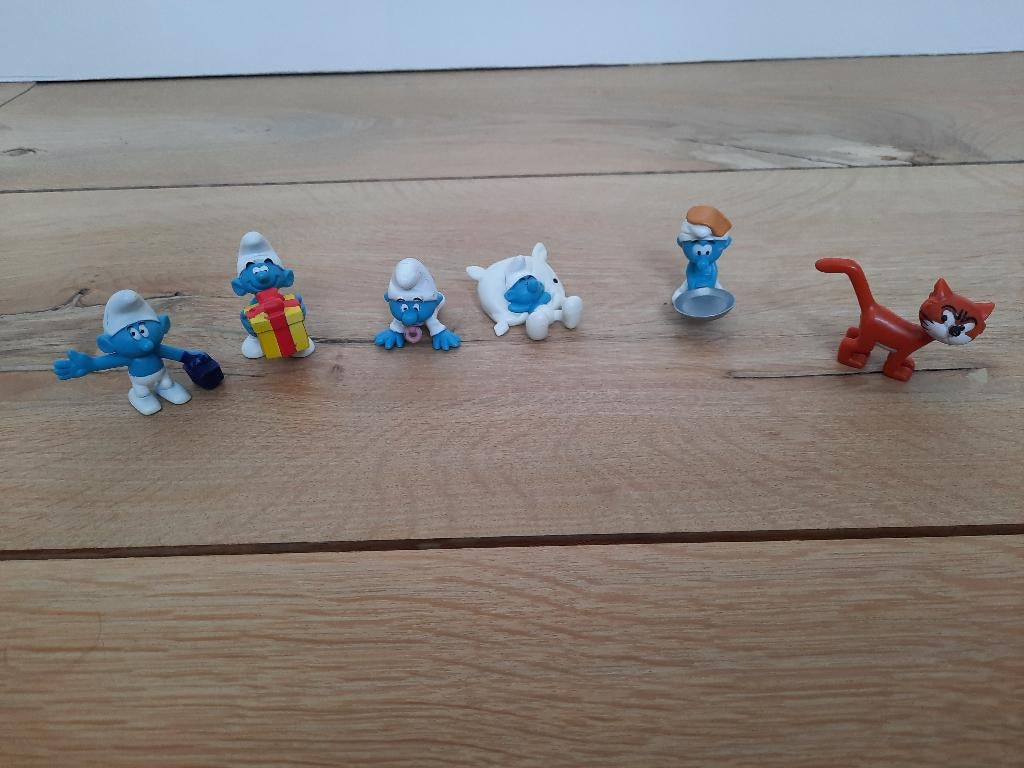6 smurfen figuurtjes, Verzamelen, Smurfen, Ophalen of Verzenden, Zo goed als nieuw, Overige Smurfen, Poppetje, Figuurtje of Knuffel