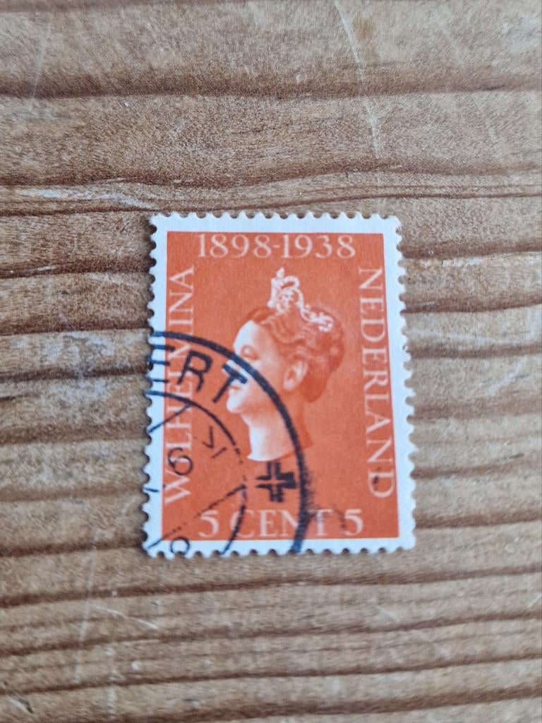Postzegel Nederland 5 cent Koningin Wilhelmina 1898-1938, Postzegels en Munten, Postzegels | Nederland, Verzenden
