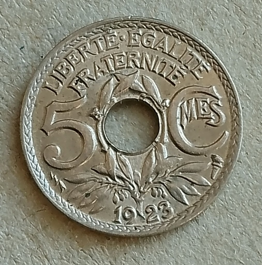 Frankrijk, 5 centimes 1923 (t), Ophalen of Verzenden, Frankrijk, Losse munt