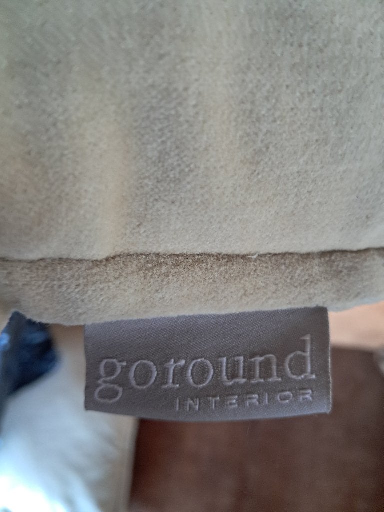 goround INTERIOR Sierkussens Fluweel Beige 2 Stuks  CS27076, Overige merken, Wasbaar, Beige, Vierkant