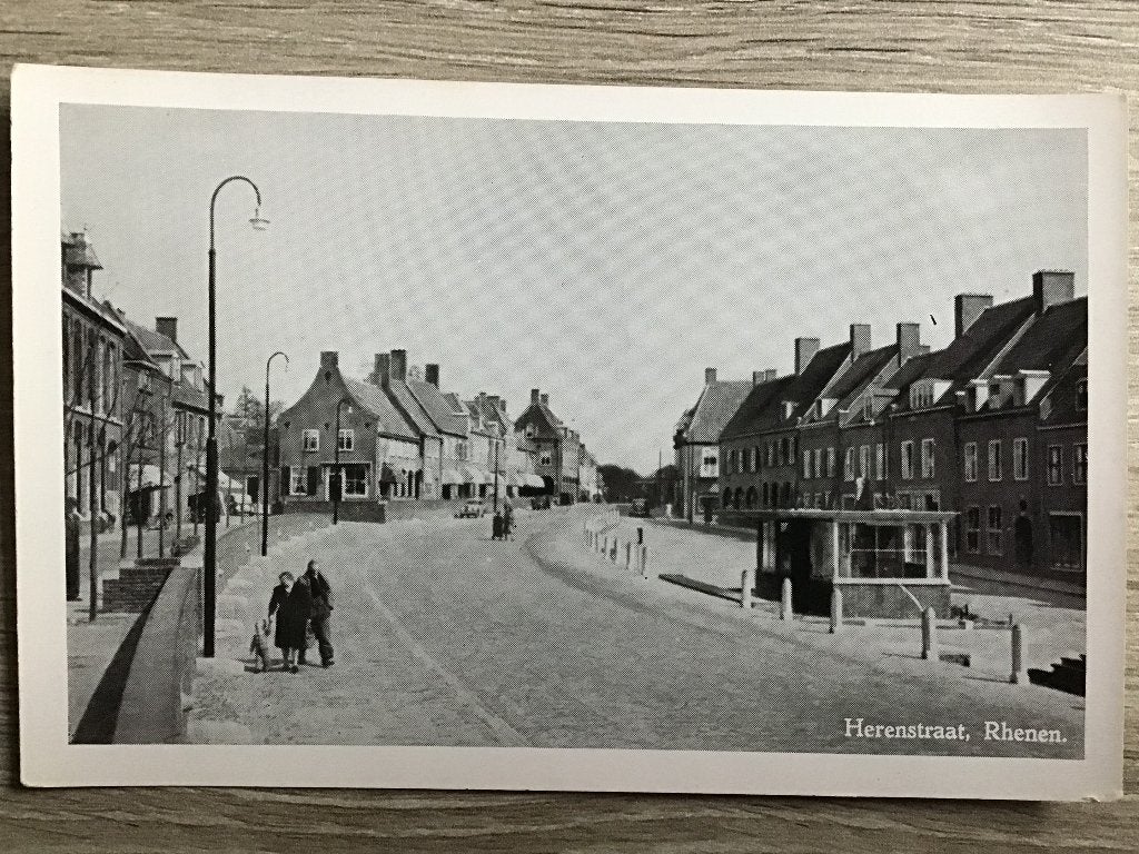 Oude ansicht Herenstraat Rhenen -Uitg. Mag.Tip-Top 1965-70, Verzamelen, Ophalen of Verzenden, 1960 tot 1980, Gelopen, Utrecht