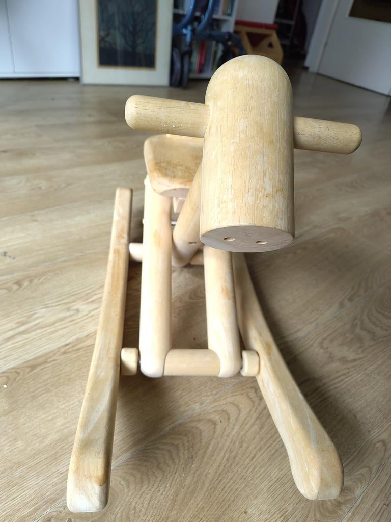 PlanToys Houten Hobbelpaard, Ophalen, Gebruikt, Rij- of Hobbelspeelgoed
