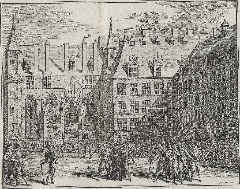 De Raad van Staate, te Brussel, in hegtenis genomen, in 1576, 16 cm, 1700 - 1799, 17 cm, Ophalen of Verzenden