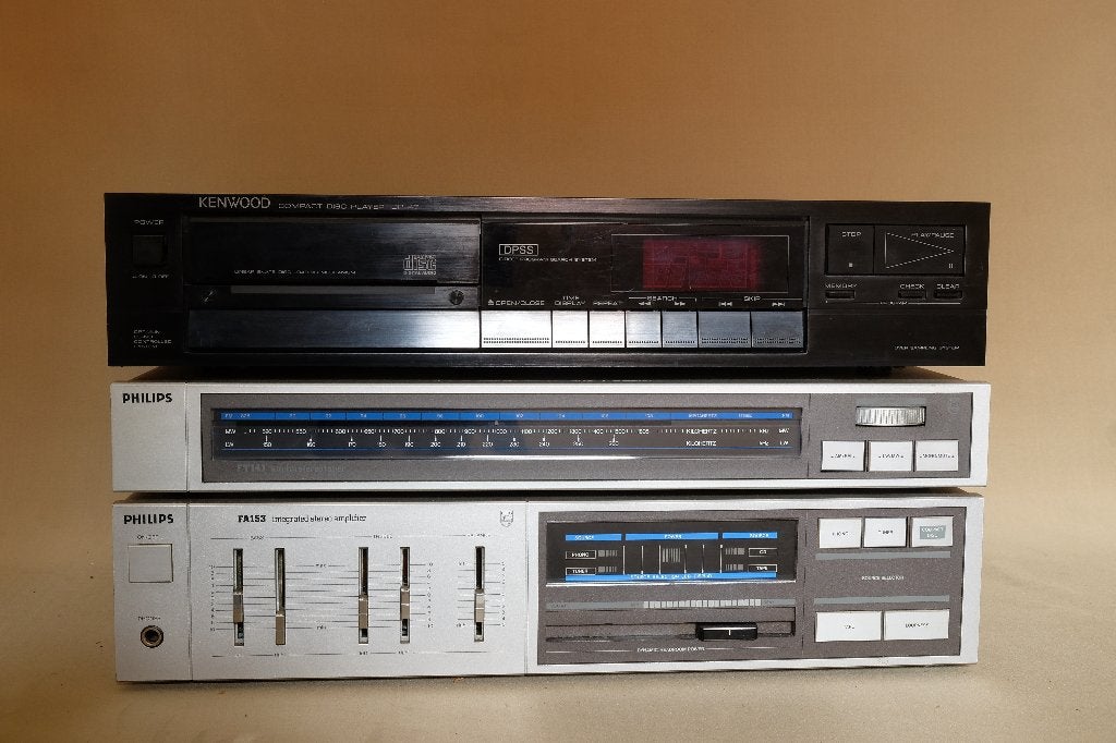 Kenwood DP-47 Compact Disc CD en Philips audio set vintage, Ophalen of Verzenden, Gebruikt, Philips