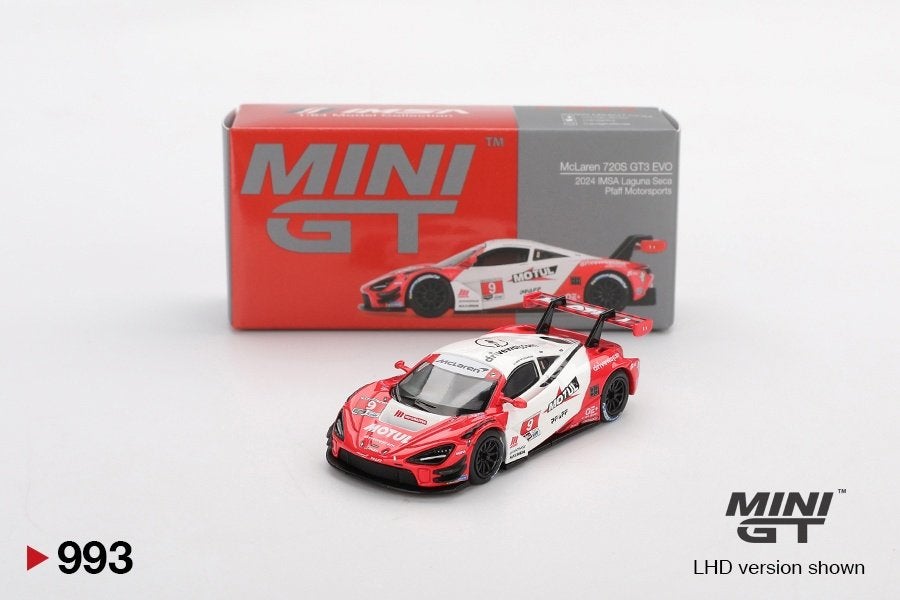 Mini GT McLaren 720S GT3 Evo Pfaff Motorsports 2024 IMSA, Www.rubensmodelautos.nl, Auto, Nieuw, Ophalen of Verzenden