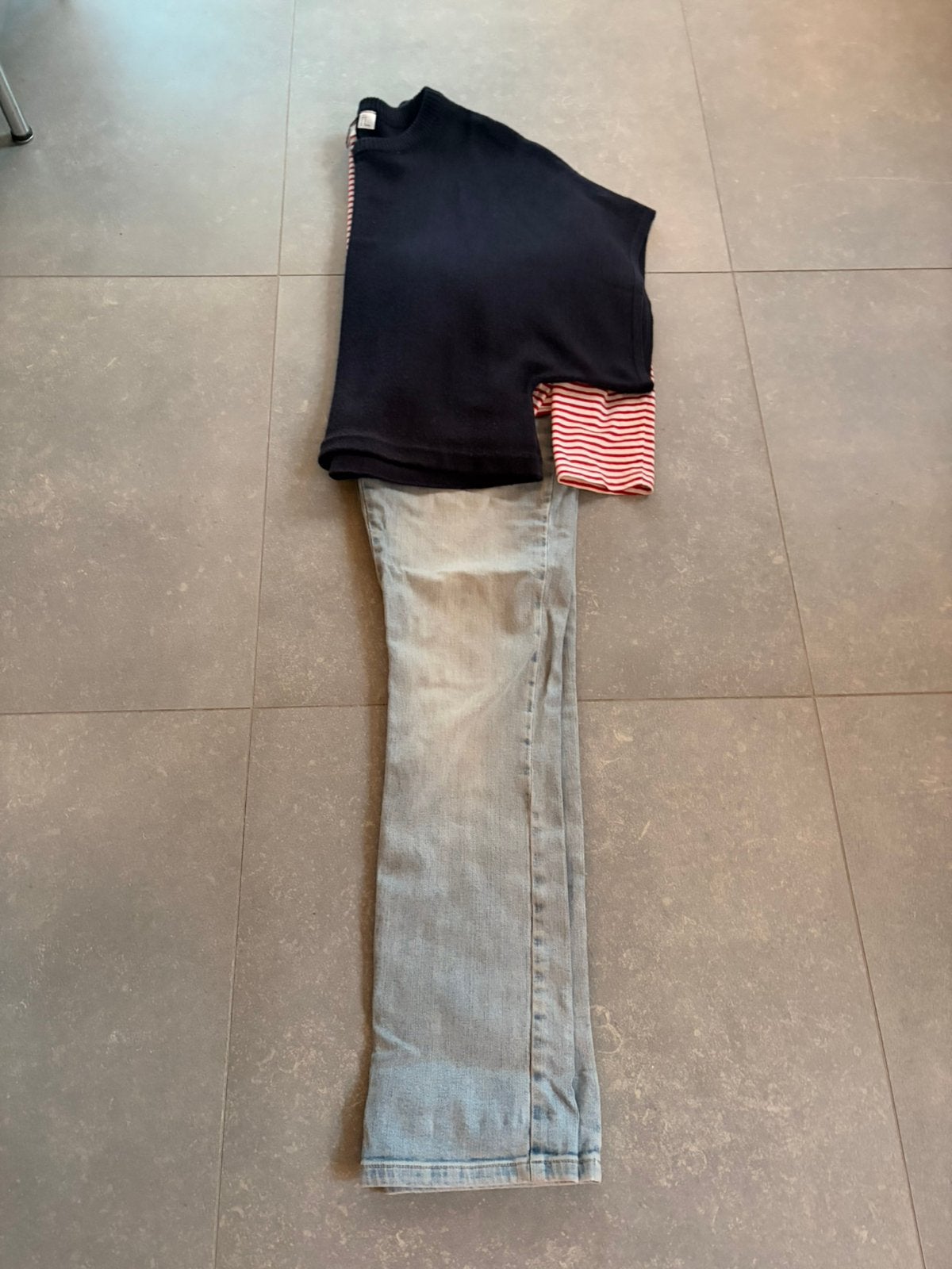 Donkerblauwe Spencer van H en M, Ophalen of Verzenden, Zo goed als nieuw, Maat 38/40 (M), Blauw