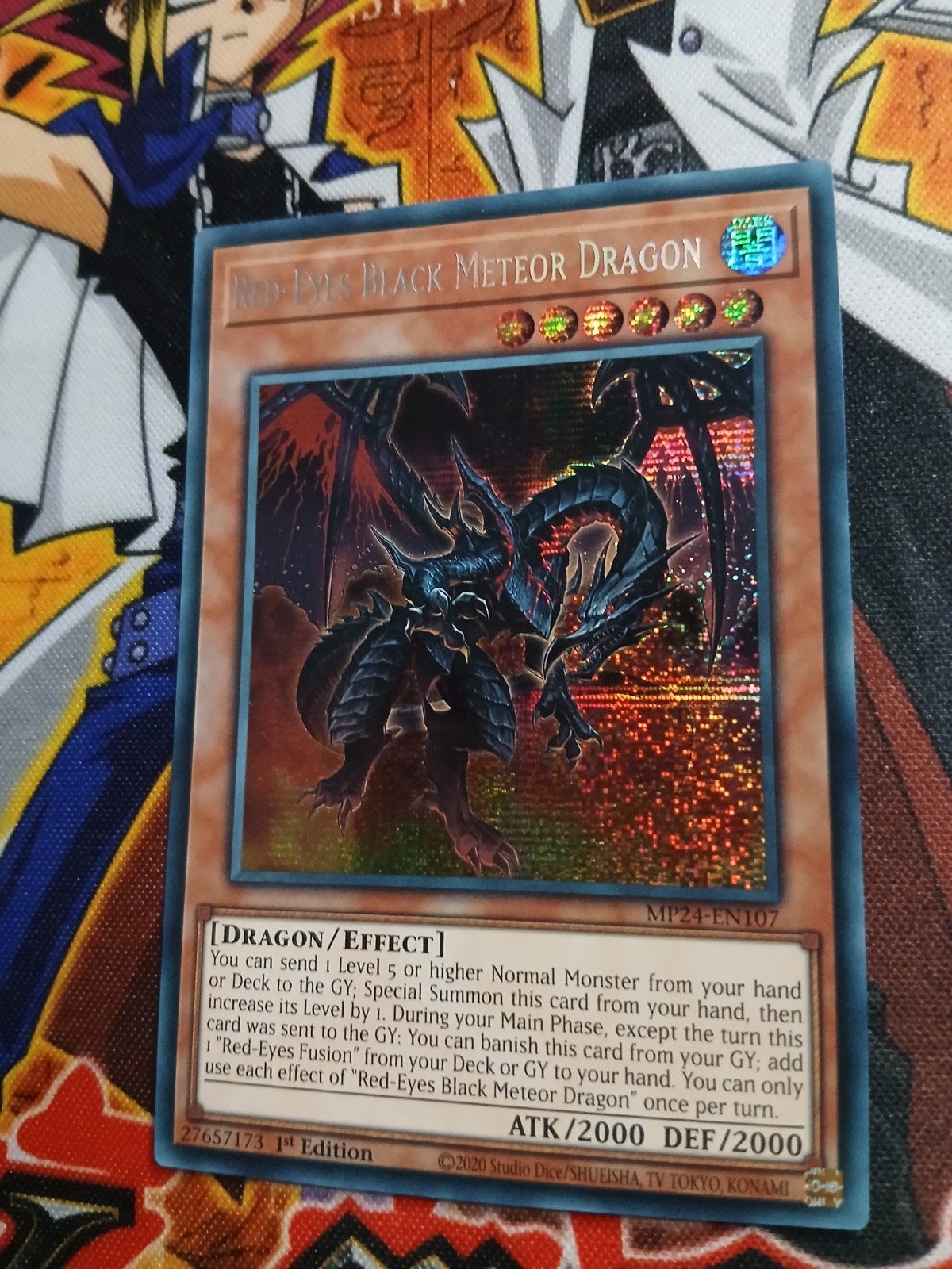 Red-Eyes Black Meteor Dragon - Secret Rare MP24 - Yu-Gi-Oh, Ophalen of Verzenden, Zo goed als nieuw, Foil