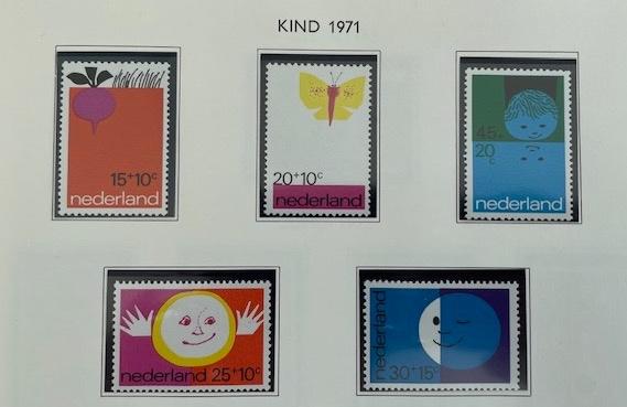 1971 Postfris 5x Kinderzegels NVPH 996#1000 , Ophalen of Verzenden, Na 1940, Postfris