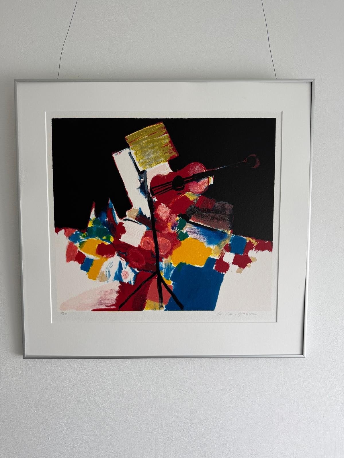 Kleurrijke zeefdruk van Peter Goetzinger, gesigneerd, Ophalen
