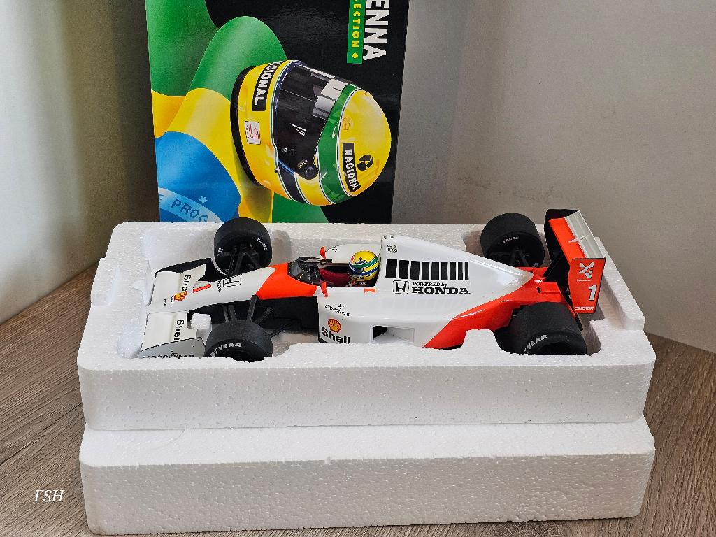 McLaren MP4-6, A. Senna # 1, '91, Minichamps. **NIEUWSTAAT**, Ophalen of Verzenden, Zo goed als nieuw, Auto, MiniChamps