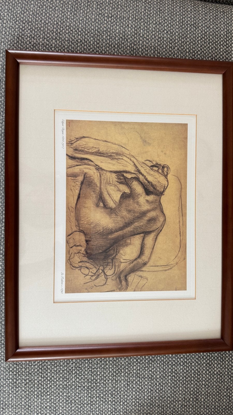 Edgar Degas - La Toilette c. 1890 - Ingelijste reproductie, Ophalen, Reproductie, Print/reproductie, Achter glas