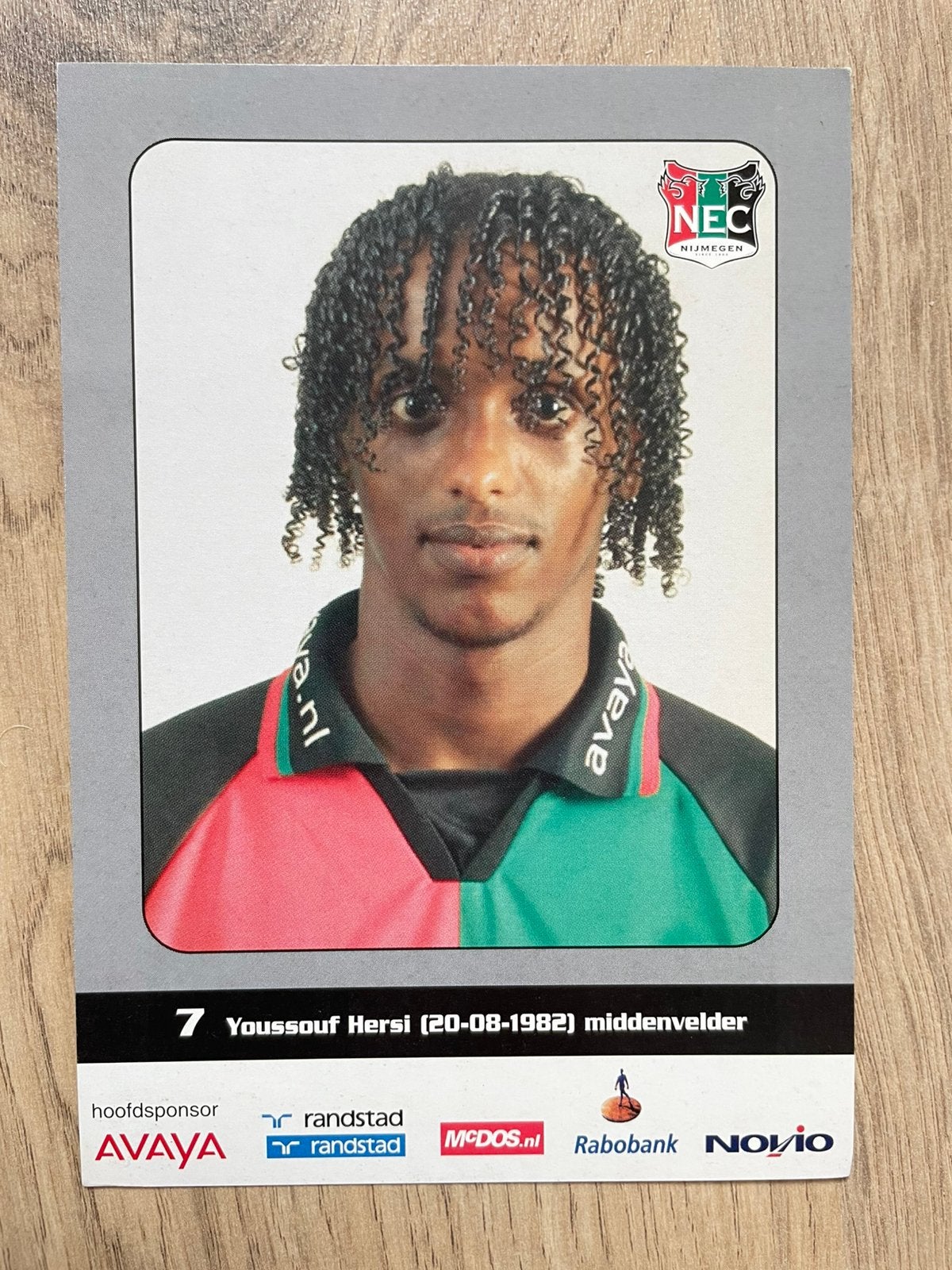 Fotokaart Youssouf Hersi (NEC , Ajax)., Ophalen of Verzenden, Nieuw, Ajax, Spelerskaart
