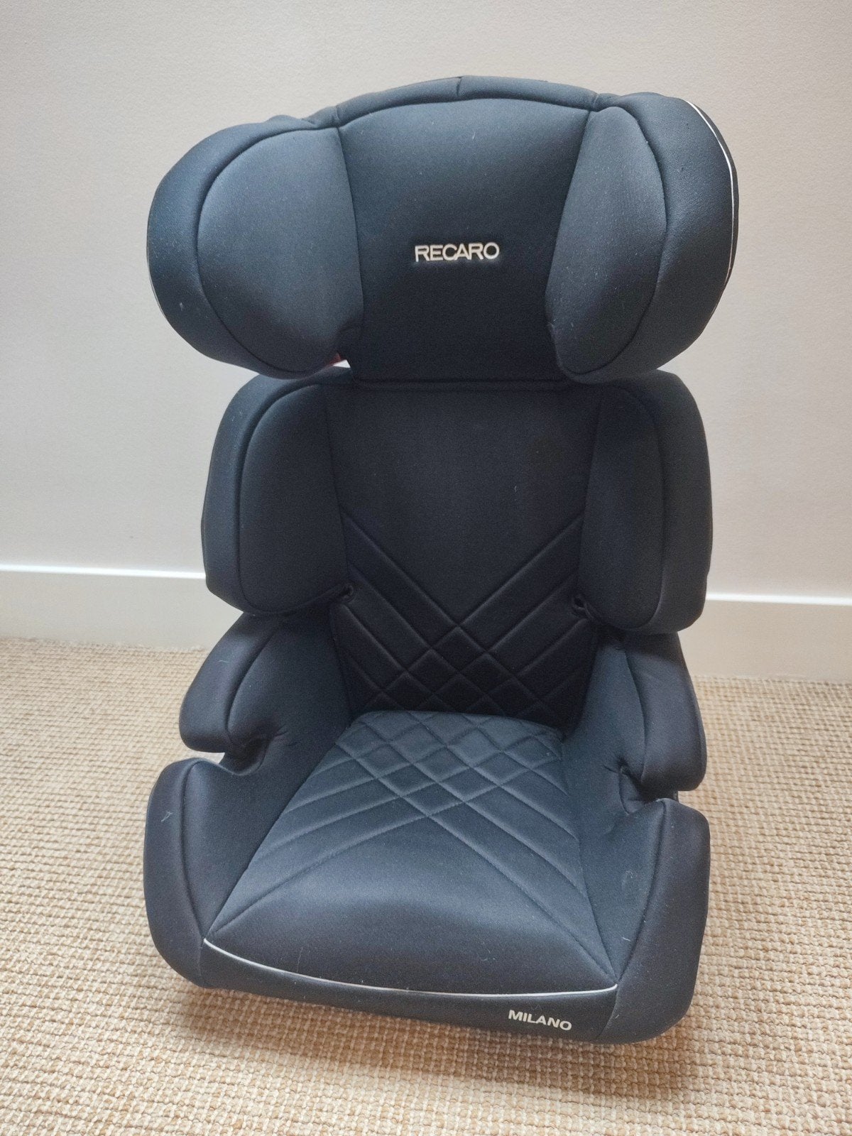 Recaro Milano autostoel met Isofix - zwart, Overige merken, 15 t/m 36 kg, Verstelbare rugleuning, Ophalen of Verzenden