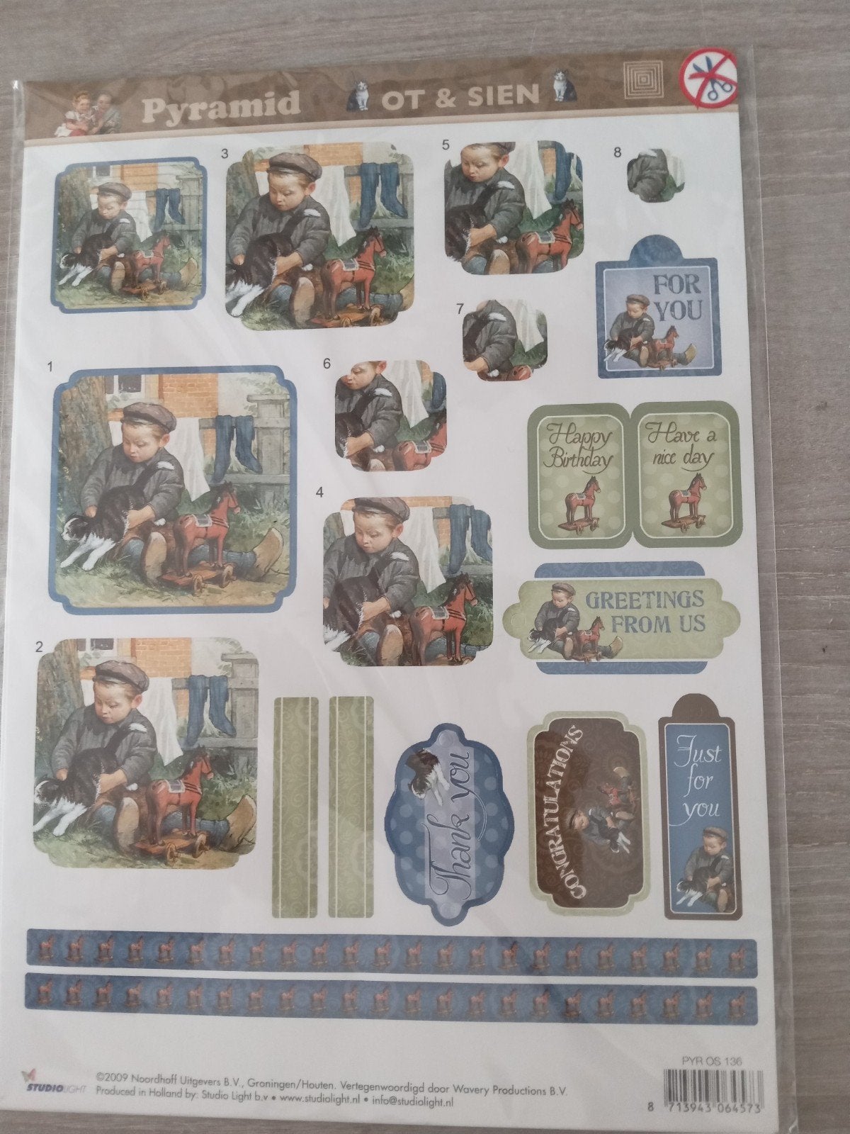 Pyramid Ot & Sien Knipvellen - 9 vellen, Hobby en Vrije tijd, Ophalen of Verzenden, Nieuw, Meerdere stickers