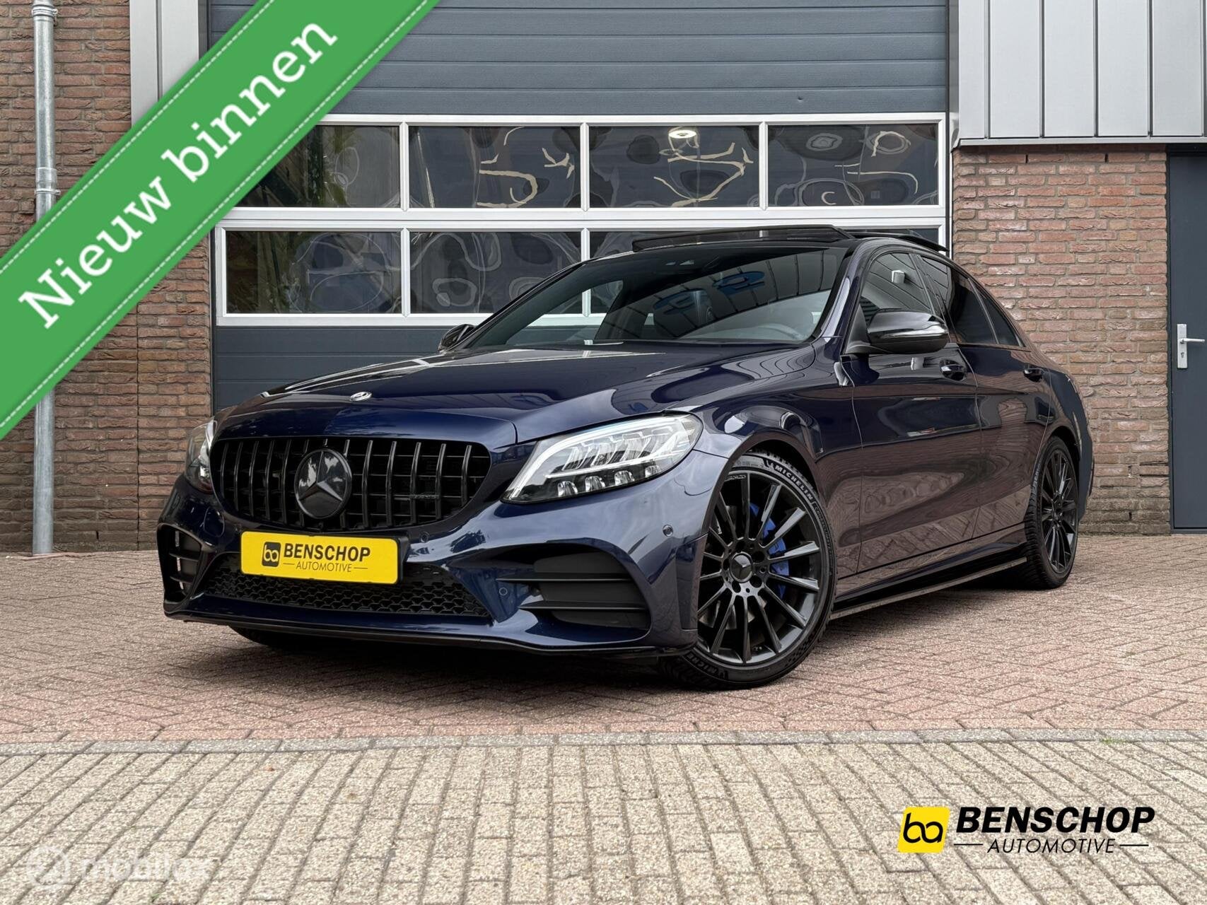Mercedes C-klasse 300 Amg Performance Panodak Leer Navi Carp, Auto's, Automaat, Achterwielaandrijving, Zwart, 4 cilinders