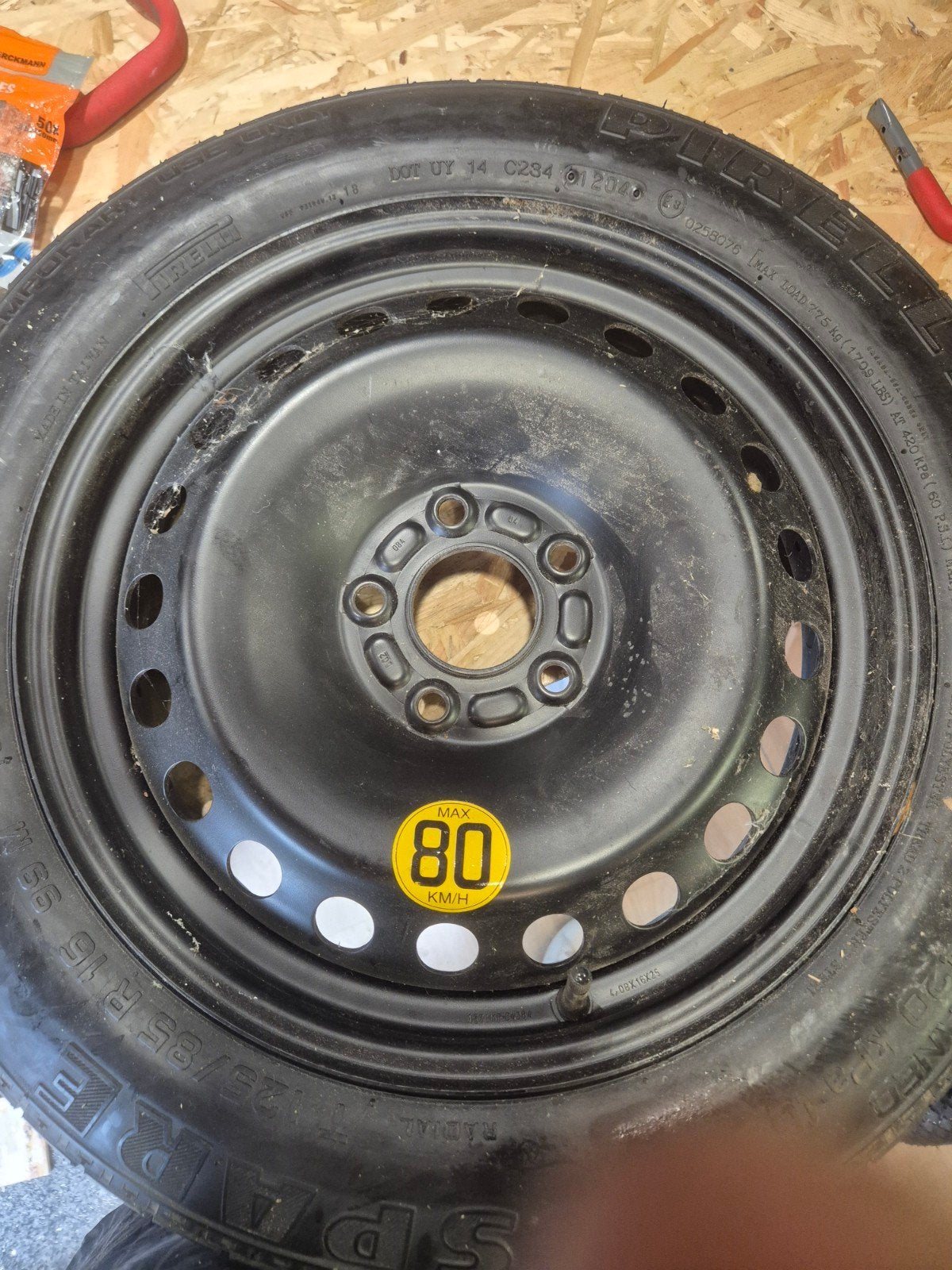 Pirelli T125/85 R16 reservewiel 5x108  komt van ford - Nieuw, Ophalen of Verzenden, Gebruikt