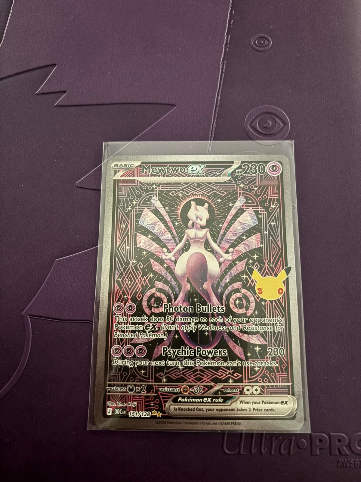 Mewtwo 30C 151 pokemon tcg 30th celebration, Ophalen of Verzenden, Losse kaart