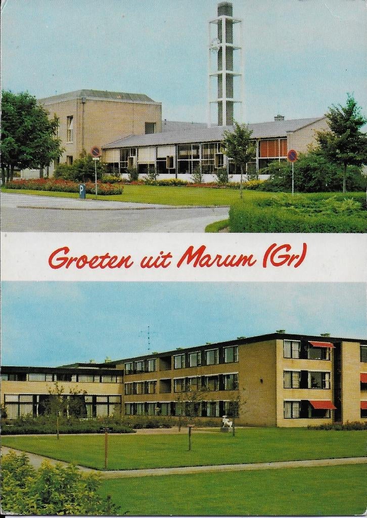 B39 ongelopen ansichtkaart marum groningen, Ophalen of Verzenden, 1980 tot heden, Ongelopen, Groningen