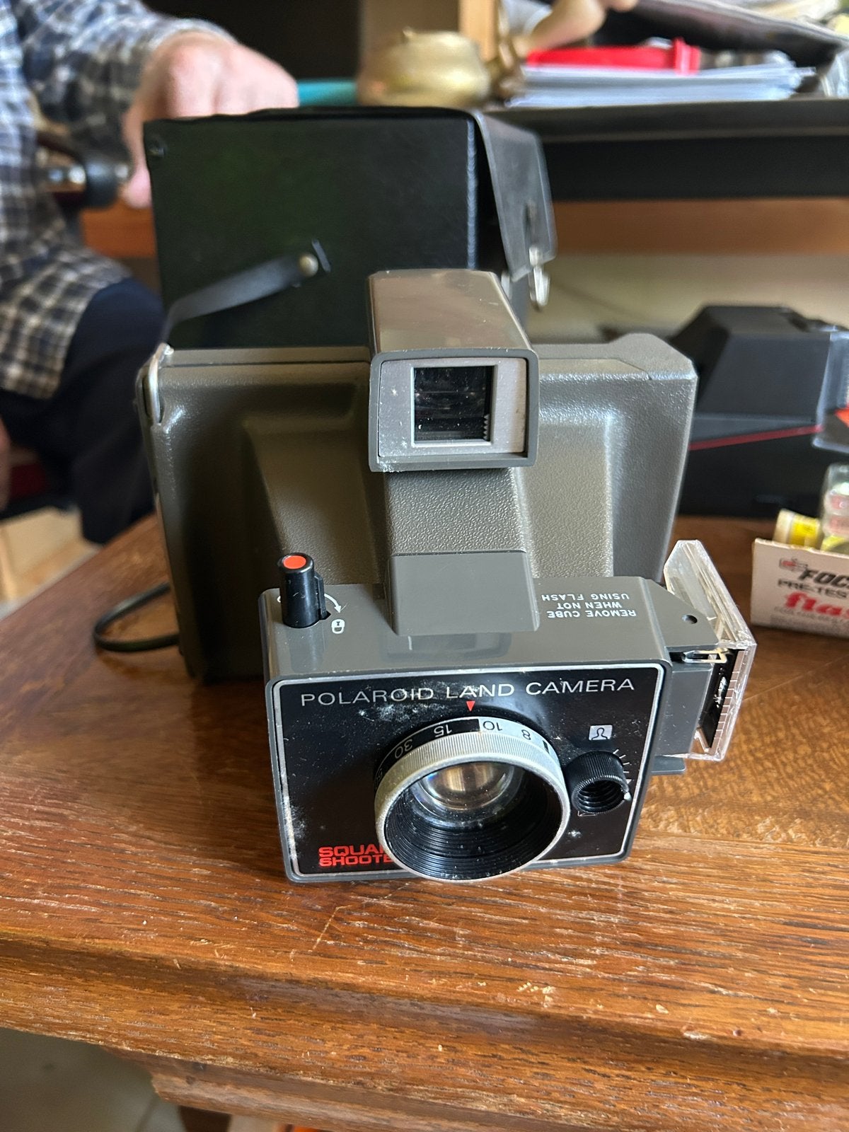 Polaroid Square Shooter Land Camera met draagtas en flitsers, Audio, Tv en Foto, Ophalen of Verzenden, Gebruikt, Polaroid