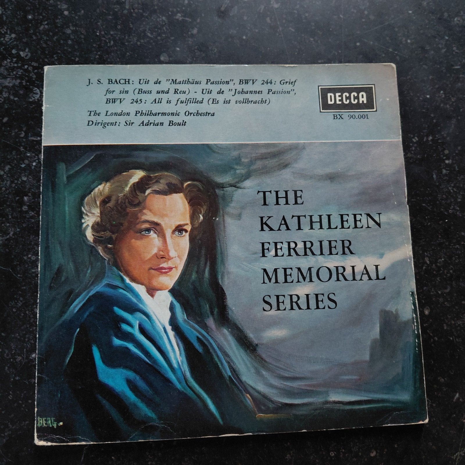 J.S. Bach - Kathleen Ferrier Memorial Series (Decca), Cd's en Dvd's, Gebruikt, 7 inch, Ophalen of Verzenden, EP
