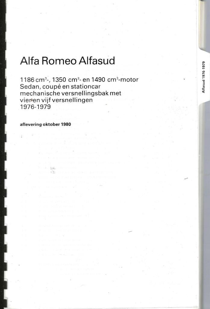 Alfa Romeo / Alfasud handboek 1976-1979, Auto diversen, Handleidingen en Instructieboekjes, Verzenden