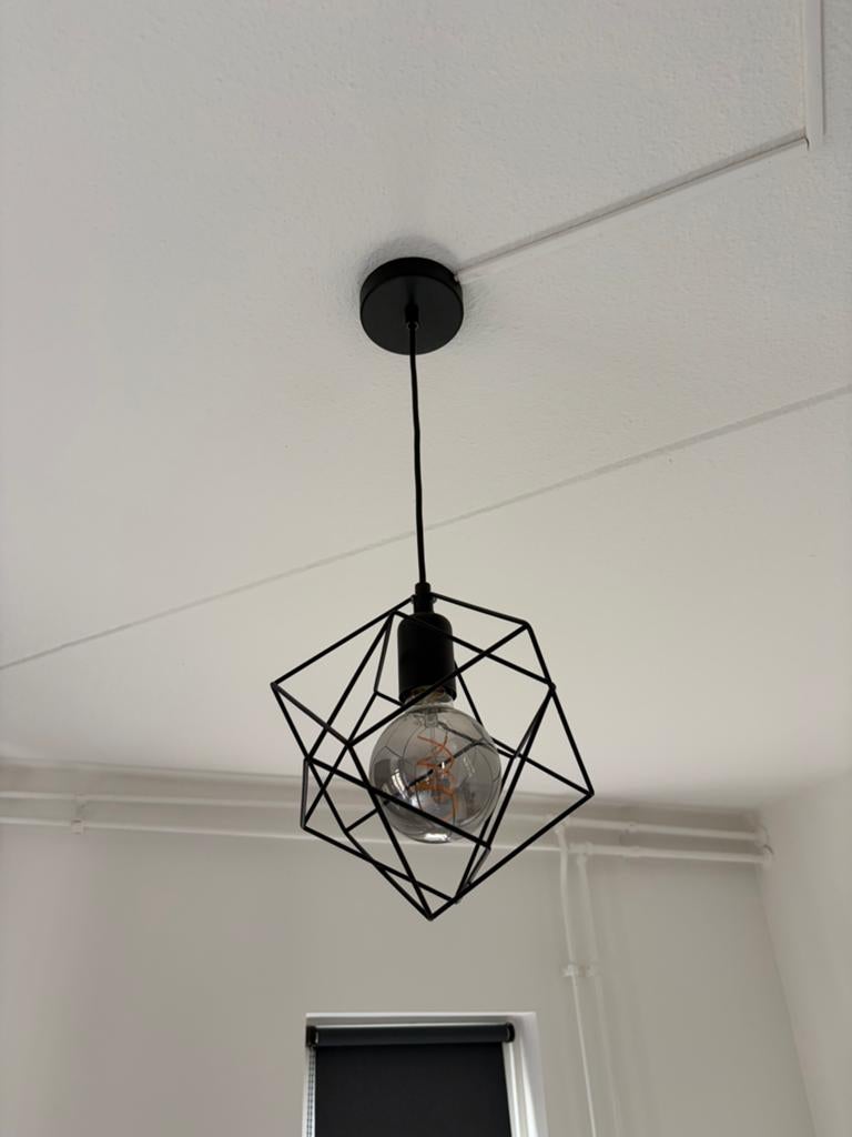 4 Moderne lampen - set of los verkrijgbaar, Huis en Inrichting, Lampen | Hanglampen, Ophalen, Zo goed als nieuw, Hout, Minder dan 50 cm
