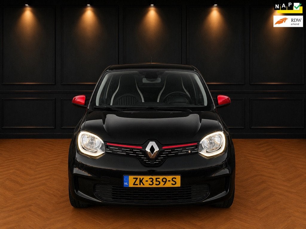 Renault Twingo 1.0 SCe Intens Airco Cruise Leder LMV Carplay, Auto's, Renault, Gebruikt, Parkeersensor, 4 stoelen, Zwart