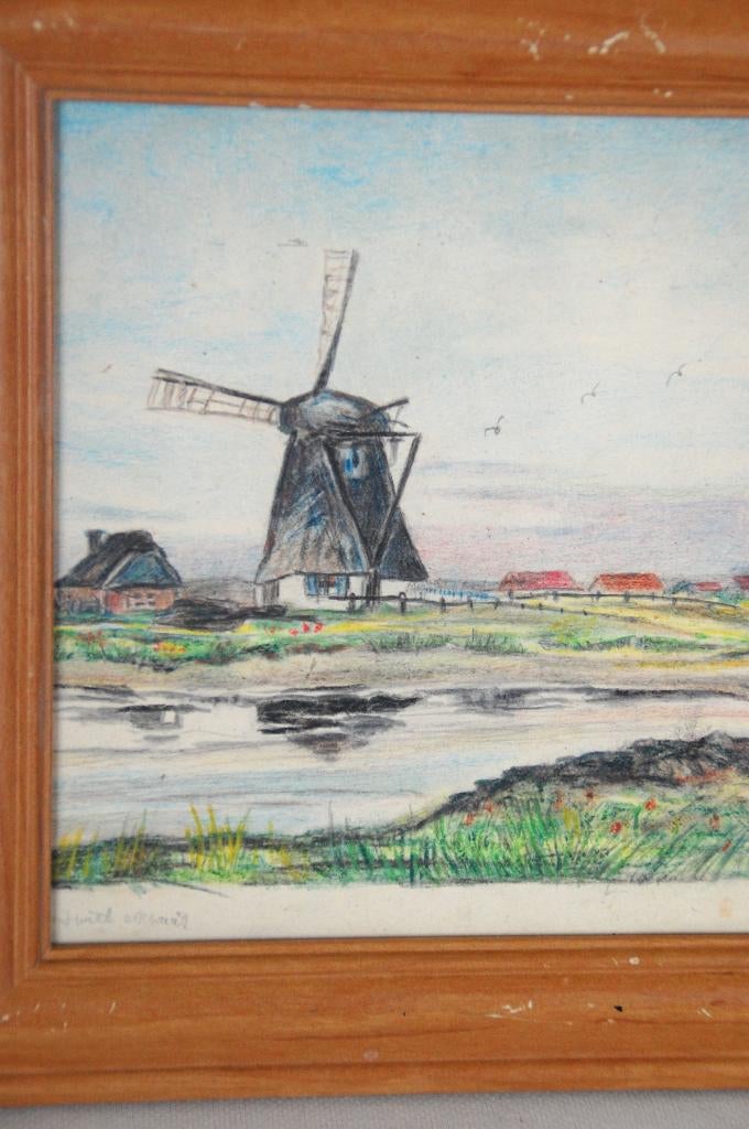 Een leuke aquarel van Bosveld, Ophalen of Verzenden