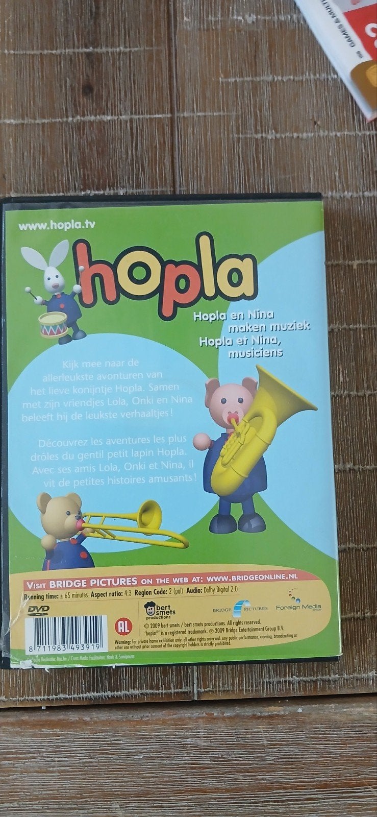 Hopla - Hopla en Nina maken muziek (DVD), Cd's en Dvd's, Gebruikt, Alle leeftijden, Tv-serie, Familie