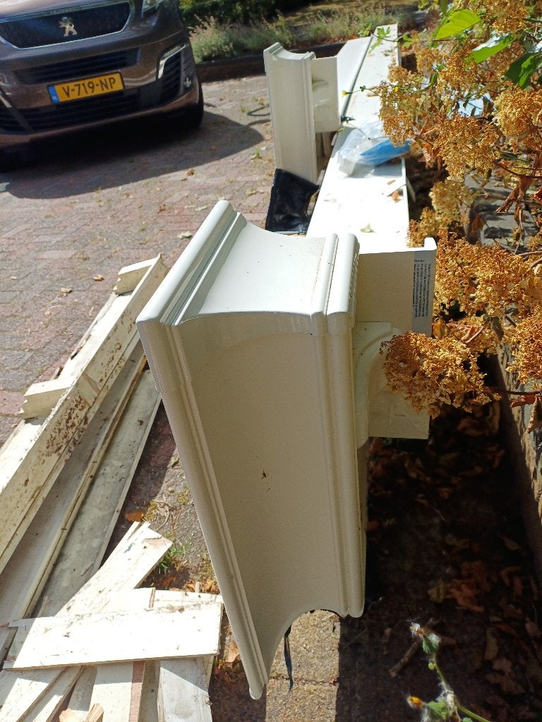dakgoot beauty smetplank creme wit, Ophalen, Pvc, 6 meter of meer, Nieuw