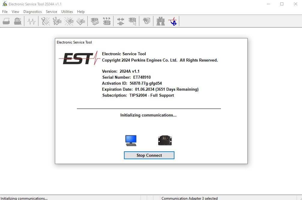 Perkins EST Electronic Service Tool 2024A, Verzenden, Motor en Techniek