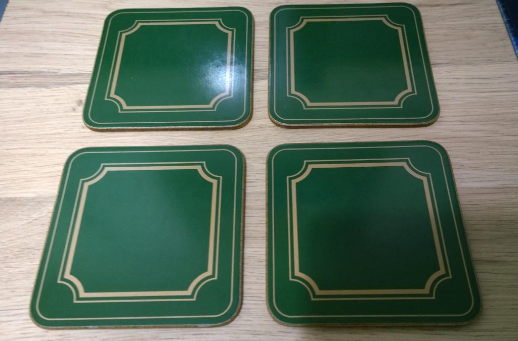 8x Pimpernel Classic onderzetters eucalyptus hout met kurk, Ophalen, Gebruikt, Glas of Kopje