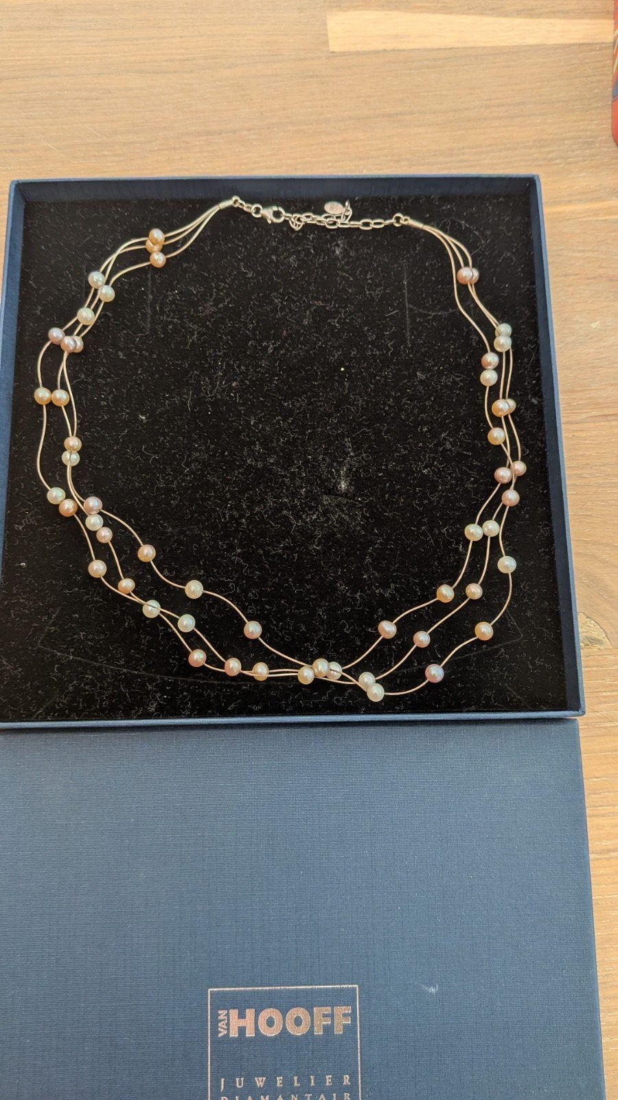 FBM parel collier, Sieraden, Tassen en Uiterlijk, Kettingen, Ophalen of Verzenden, Zo goed als nieuw, Zilver, Zilver