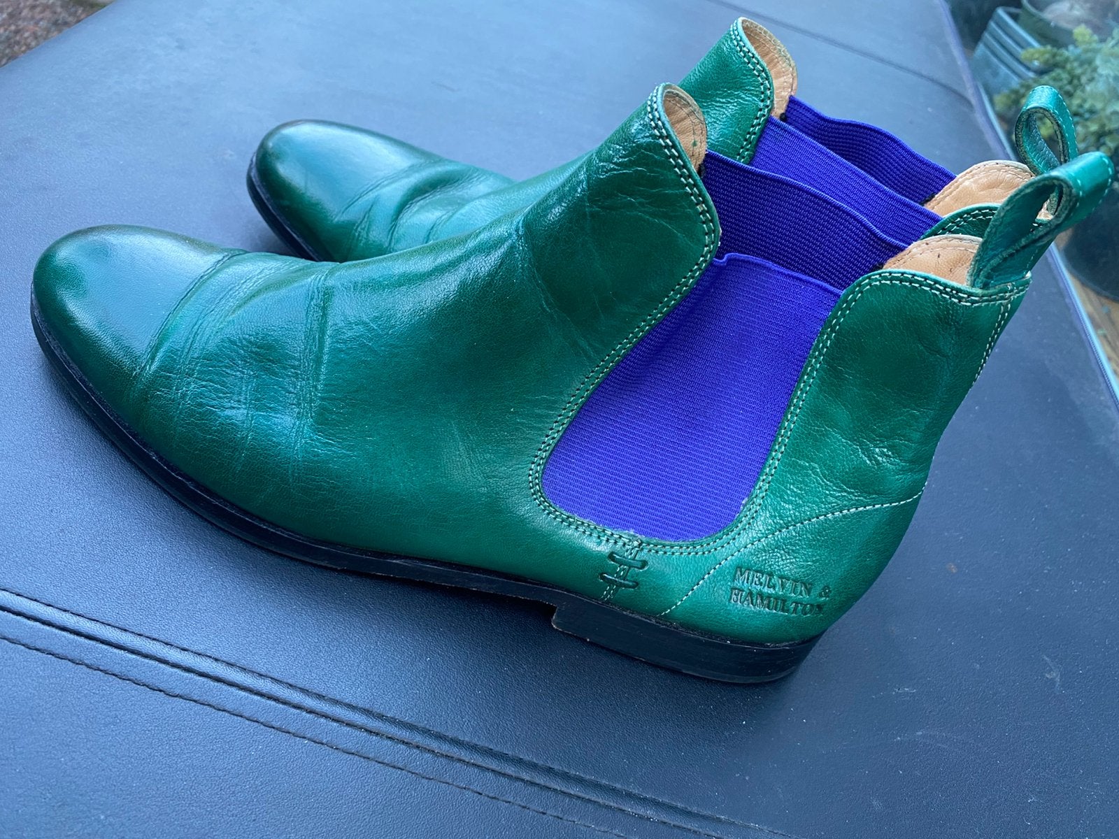 Groene Chelsea boots van Melvin & Hamilton maat 41. ZGAN, Lage of Enkellaarzen, Ophalen of Verzenden, Zo goed als nieuw, Groen