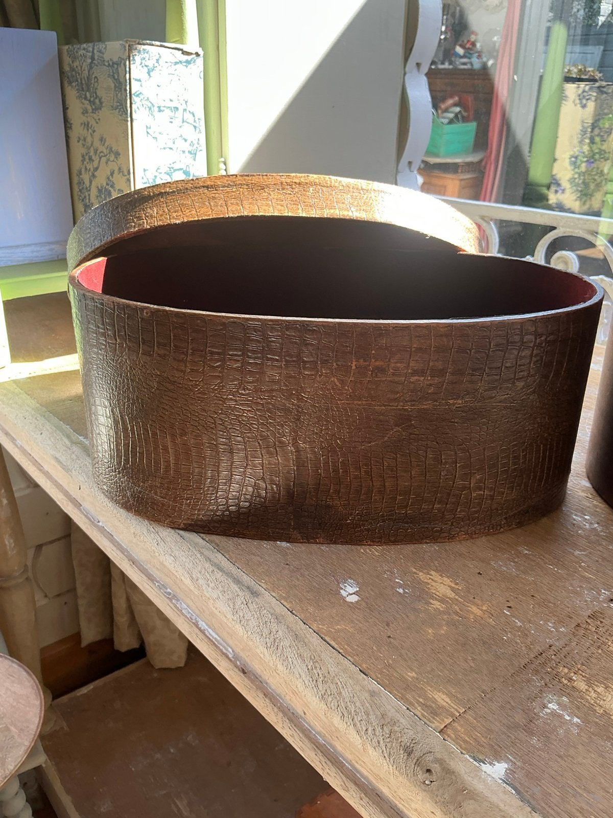 3 antieke houten hoeden dozen, Antiek en Kunst, Ophalen