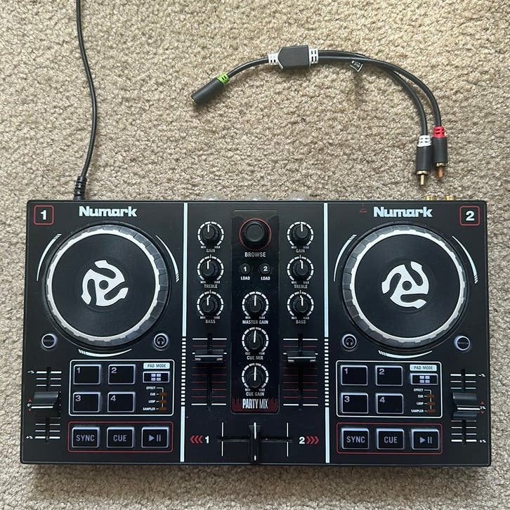 Numark Party Mix Draaitafel (+ adapter), Ophalen of Verzenden, Zo goed als nieuw, Draaitafel, Numark