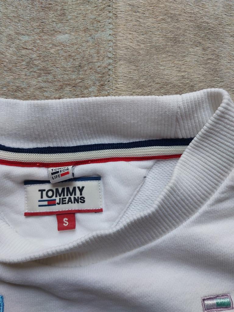 Tommy Jeans Sweater S, Ophalen of Verzenden, Zo goed als nieuw, Wit