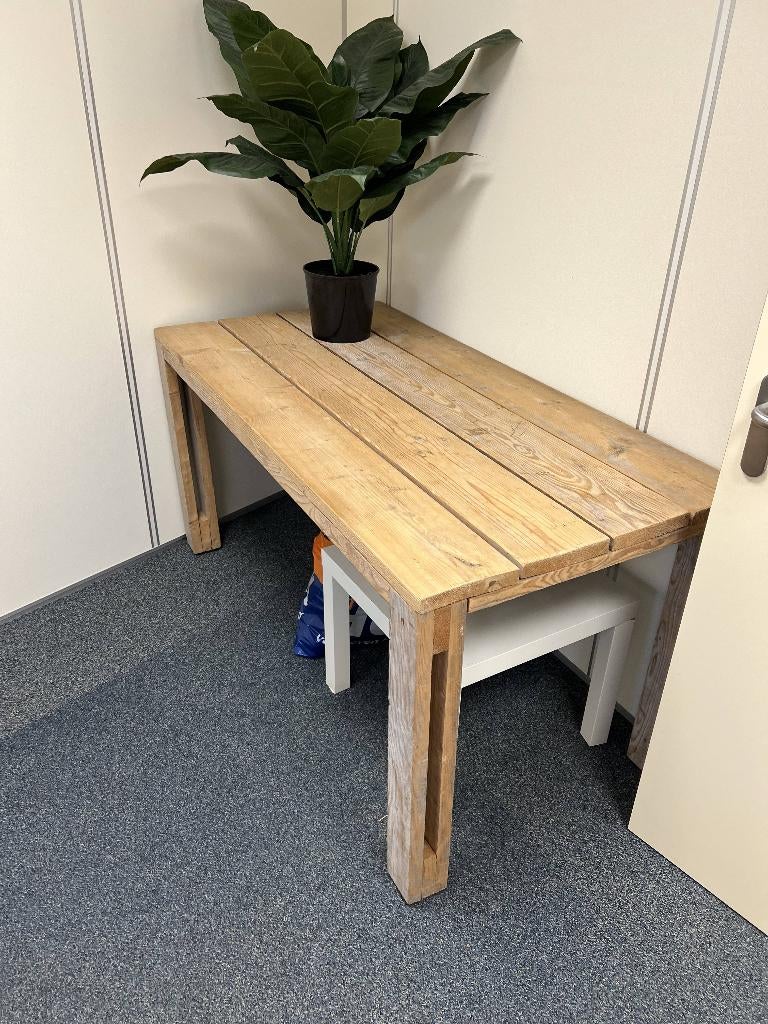 Steigerhouten meubelen, Huis en Inrichting, Tafels | Eettafels, Ophalen, Overige materialen, Gebruikt, 200 cm of meer