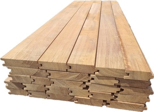 15.21 m2 hardhout vlonderhout / vloerhout 7 cm dik -nr: HP3, Ophalen, Planken, Nieuw, Hardhout