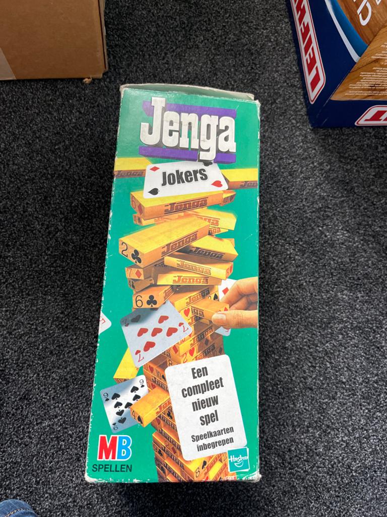 Jenga Jokers MB Hasbro Spel, Ophalen of Verzenden, Gebruikt