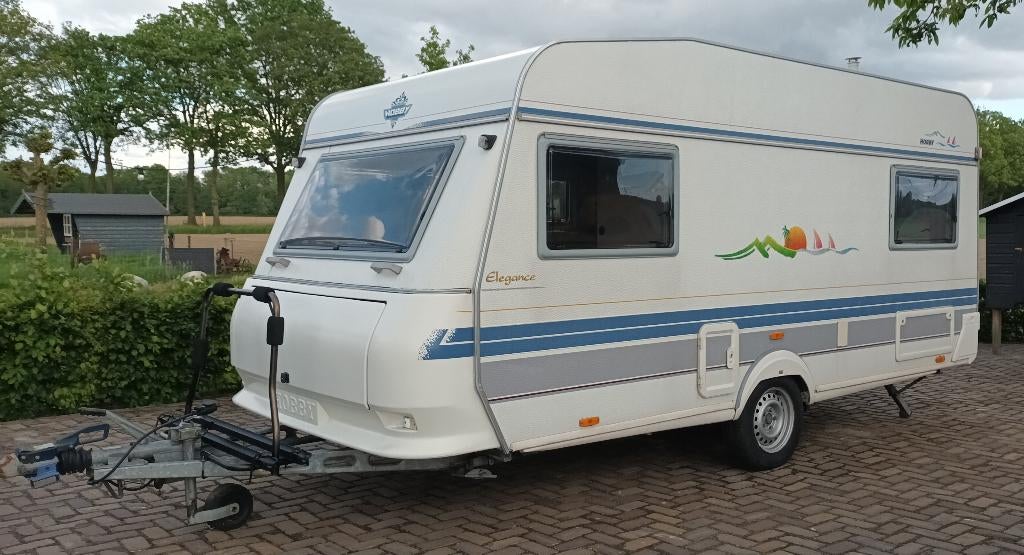 Hobby Elegance caravan type 440 mei 1995, 2 aparte bedden, Rondzit, Hobby, 750 - 1000 kg