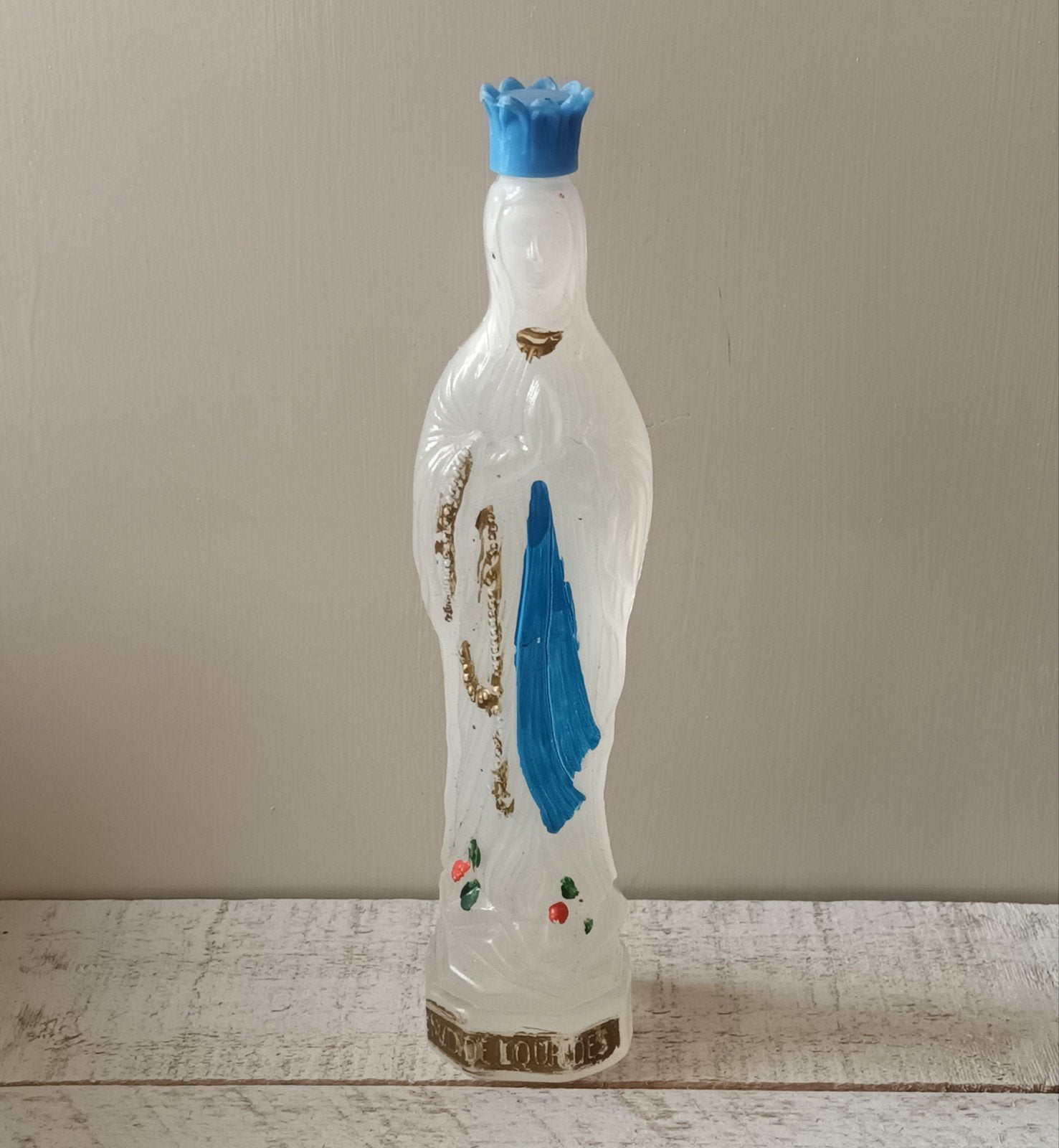 Vintage Lourdes Mariabeeldje Fles, Antiek en Kunst, Ophalen