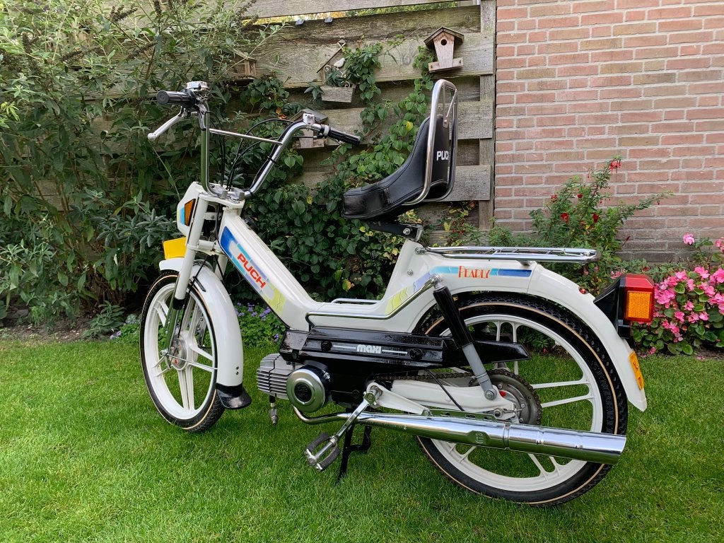 Puch Maxi Pearly, Fietsen en Brommers, Brommers | Puch, Ophalen, Maximaal 45 km/u, 49 cc, Zo goed als nieuw