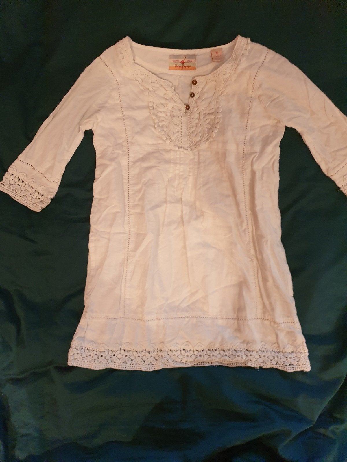 Scotch R'Belle jurk broderie 128 jurkje, Kinderen en Baby's, Ophalen, Zo goed als nieuw, Meisje, Jurk of Rok