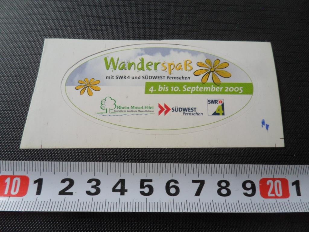 sticker Duitsland Rhein Mosel Eifel Wanderspaß klein, Ophalen, Zo goed als nieuw