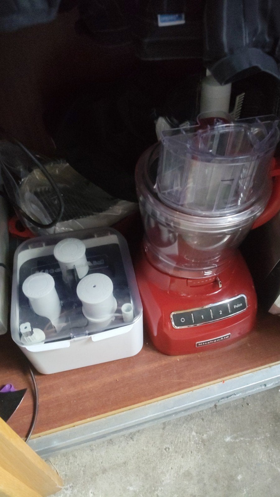 KitchenAid Foodprocessor - Rood, Zo goed als nieuw, Witgoed en Apparatuur, Keukenmixers, 2 tot 3 liter, Ophalen of Verzenden, Zo goed als nieuw